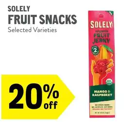 New Seasons Market Solely fruit snacks offer
