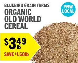 New Seasons Market Bluebird grain farms organic old world cereal offer