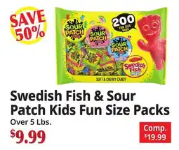 Ocean State Job Lot Swedish Fish & Sour Patch Kids Fun Size Packs offer