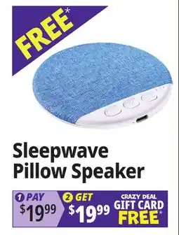 Ocean State Job Lot Sleepwave Pillow Speaker offer