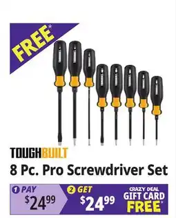 Ocean State Job Lot TOUGHBUILT 8 Pc. Pro Screwdriver Set offer