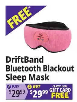 Ocean State Job Lot DriftBand Bluetooth Blackout Sleep Mask offer