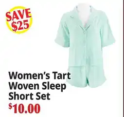 Ocean State Job Lot Women's Tart Woven Sleep Short Set offer