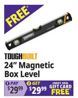 Ocean State Job Lot TOUGHBUILT 24 Magnetic Box Level offer