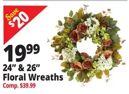 Ocean State Job Lot 24 & 26 Floral Wreaths offer
