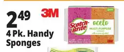 Ocean State Job Lot Scotch-Brite Ocelo Multi-Purpose 3M Sponges 4 Count offer