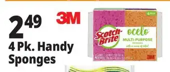 Ocean State Job Lot Scotch-Brite Ocelo Multi-Purpose 3M Sponges 4 Count offer