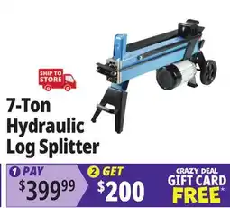 Ocean State Job Lot 7-Ton Hydraulic Log Splitter Blue offer