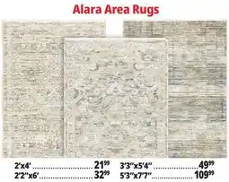 Ocean State Job Lot Alara Area Rugs offer