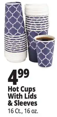 Ocean State Job Lot Hot Cups With Lids & Sleeves offer