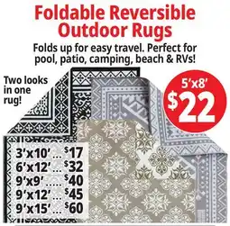 Ocean State Job Lot Foldable Reversible Outdoor Rugs offer