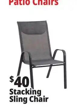 Ocean State Job Lot Steel Stacking Sling Chair offer