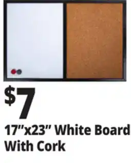 Ocean State Job Lot 17x23 White Board With Cork offer