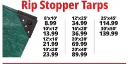 Ocean State Job Lot Rip Stopper Tarps offer