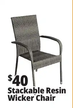 Ocean State Job Lot Stackable Resin Wicker Chair offer