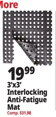 Ocean State Job Lot 3'x3' Interlocking Anti-Fatigue Mat offer
