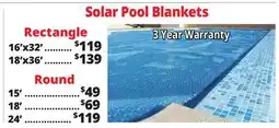 Ocean State Job Lot Solar Pool Blankets offer