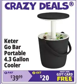 Ocean State Job Lot Keter Go Bar Portable 4.3 Gallon Cooler offer