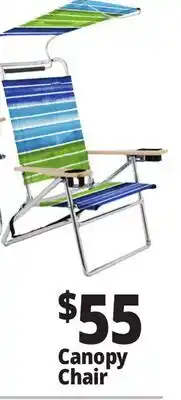 Ocean State Job Lot 4 Position High-Back Beach Chair with Canopy offer