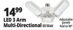 Ocean State Job Lot LED 3 Arm Multi-Directional offer
