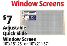 Ocean State Job Lot Adjustable Quick Slide Window Screen offer
