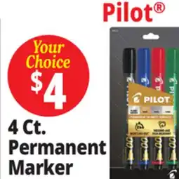 Ocean State Job Lot Pilot 4 Ct. Permanent Marker offer