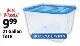 Ocean State Job Lot Gracious Living Stackable Storage Tote with Wheels offer