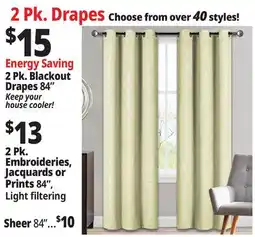 Ocean State Job Lot 2 Pk. Drapes offer