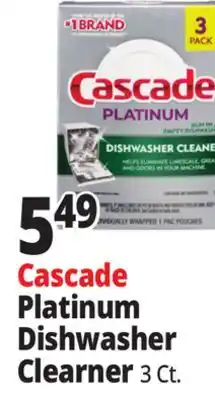 Ocean State Job Lot Cascade Platinum Dishwasher Clearner offer
