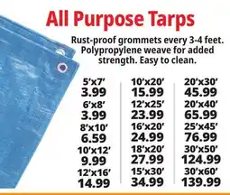 Ocean State Job Lot All Purpose Tarps offer