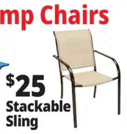 Ocean State Job Lot Steel Patio Sling Chair Tan offer