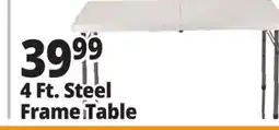Ocean State Job Lot 4 Ft. Steel Frame Table offer