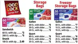 Ocean State Job Lot Food Lock bags offer