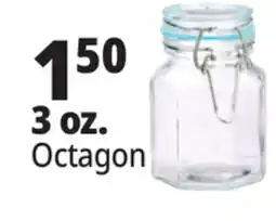 Ocean State Job Lot Spice Jar Glass 3oz Octagon with Flip Top Lid offer