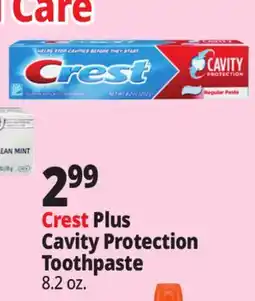 Ocean State Job Lot Crest Plus Cavity Protection Toothpaste offer