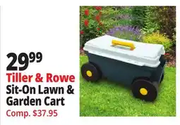 Ocean State Job Lot Tiller & Rowe Sit-On Lawn & Garden Cart offer