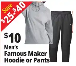 Ocean State Job Lot Men's Famous Maker Hoodie or Pants offer