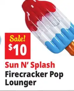 Ocean State Job Lot Sun N' Splash Firecracker Pop Lounger offer