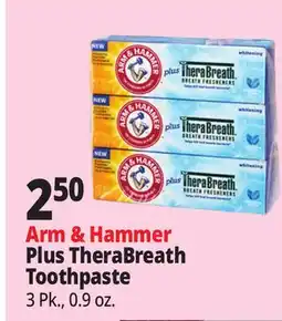 Ocean State Job Lot Arm & Hammer Plus TheraBreath Toothpaste offer