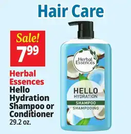 Ocean State Job Lot Herbal Essences Hello Hydration Shampoo or Conditioner offer