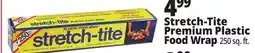 Ocean State Job Lot Stretch-tite Premium Plastic Food Wrap offer