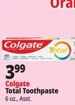 Ocean State Job Lot Colgate Total Toothpaste offer