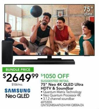 Nebraska Furniture Mart Samsung 75 offer