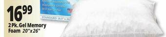 Ocean State Job Lot 2 Pk. Gel Memory Foam offer