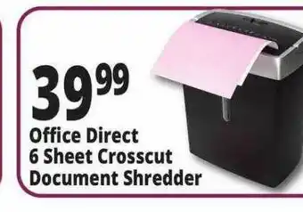 Ocean State Job Lot Office Direct 6 Sheet Crosscut Document Shredder offer