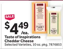 Stop&Shop Taste of Inspirations Cheddar Cheese offer
