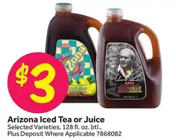 Stop&Shop Arizona Iced Tea or Juice offer