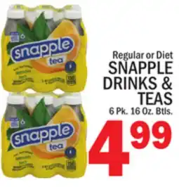 C Town SNAPPLE DRINKS & TEAS offer