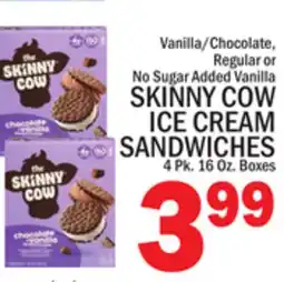 C Town SKINNY COW ICE CREAM SANDWICHES offer