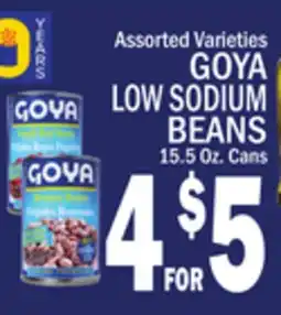 C Town GOYA LOW SODIUM BEANS offer